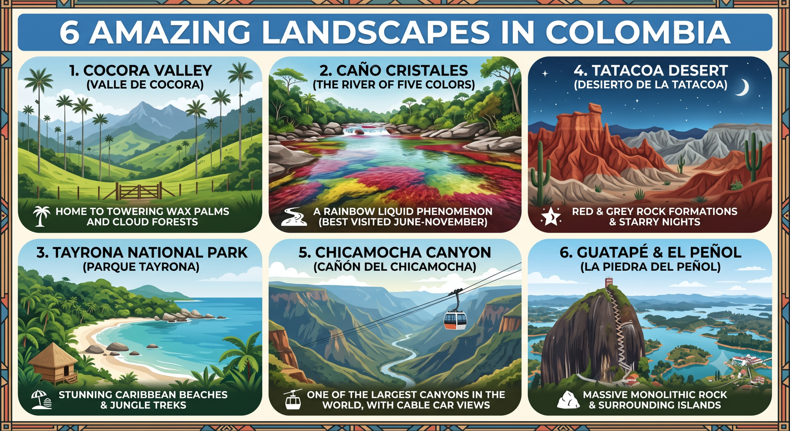 If you are planning a visit to Columbia check here the Top 6 Amazing Landscapes that you can’t miss.
