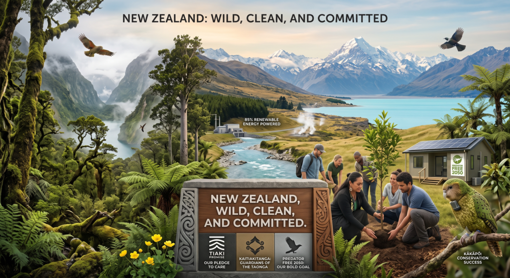 New Zealand, wild, clean, and committed